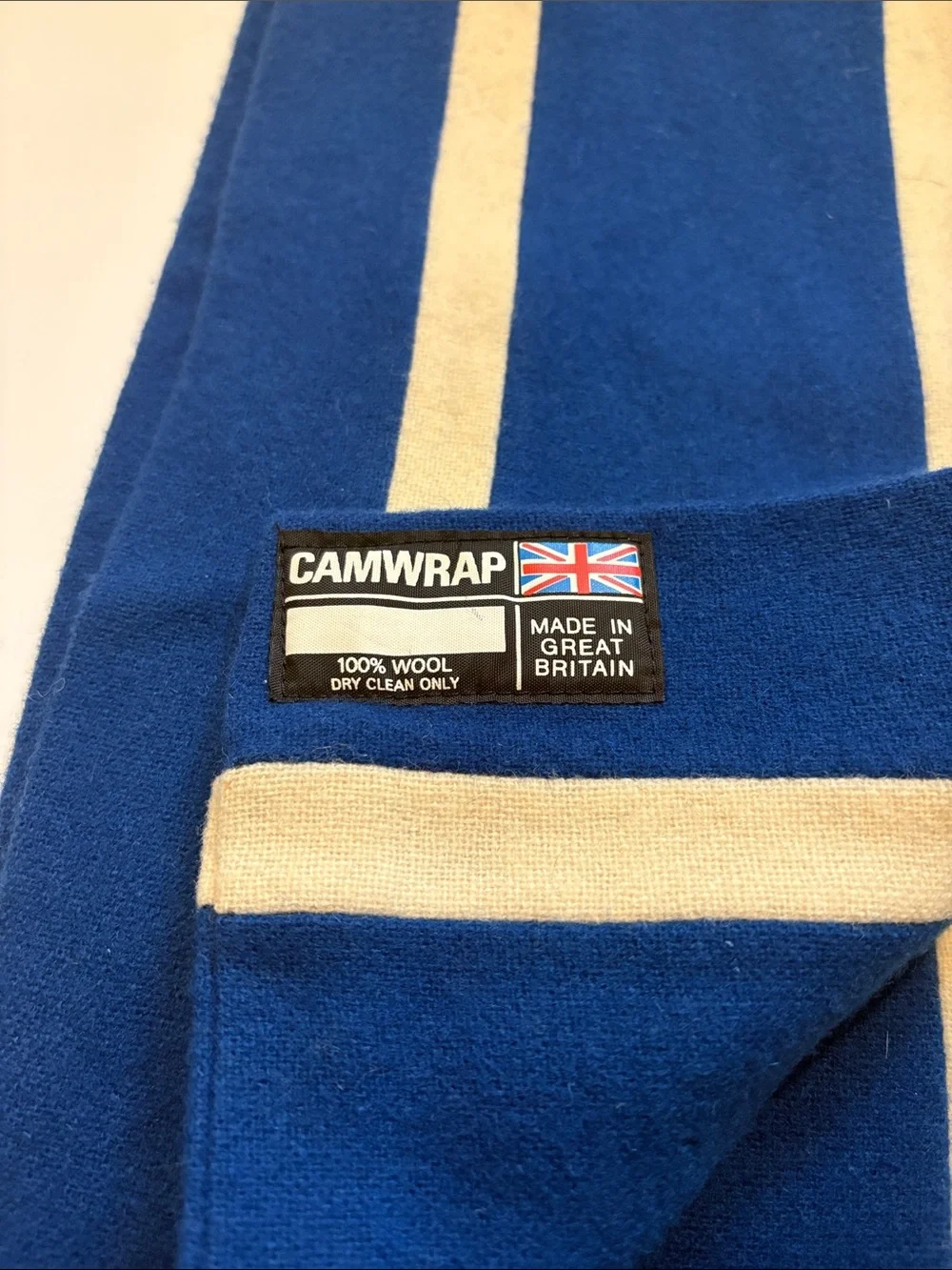 Camwrap Navy Blue and Cream Striped Women's Scarf